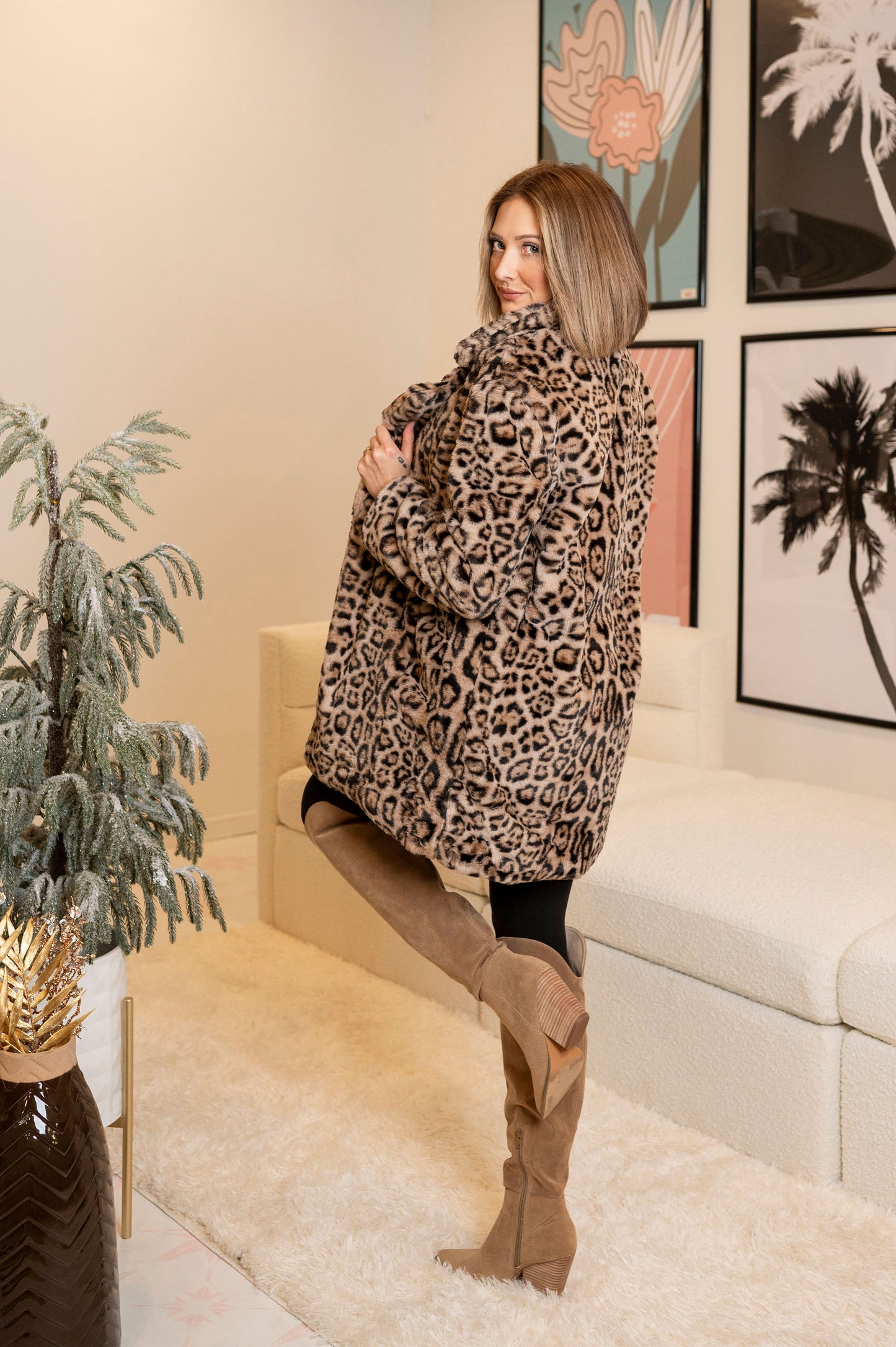 Running Wild Leopard Fur Coat