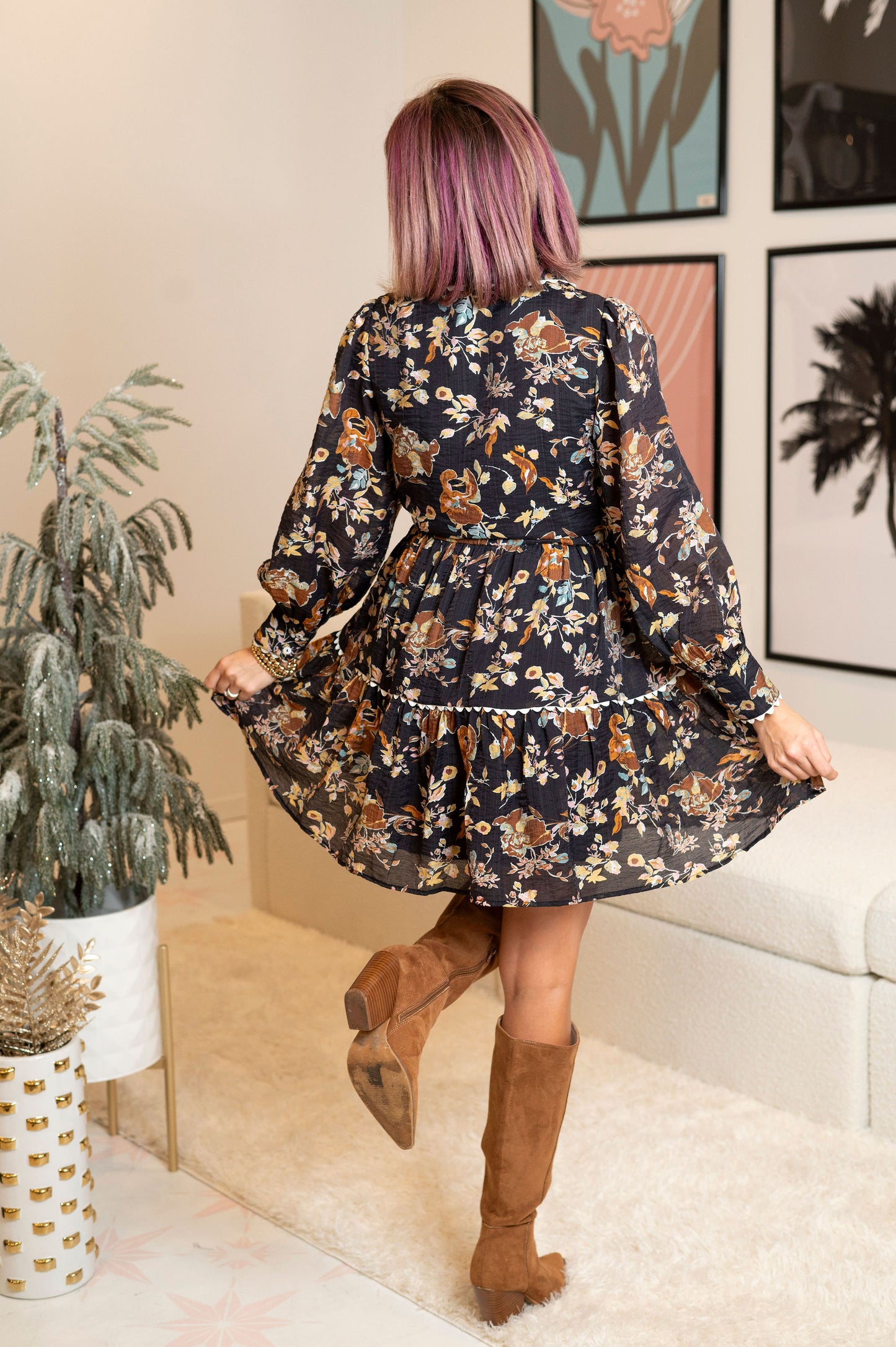 Falling For You Floral Dress