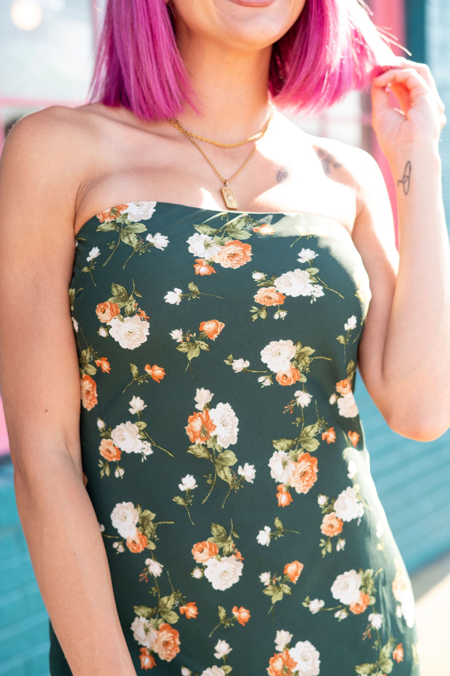 Something More Floral Tube Dress