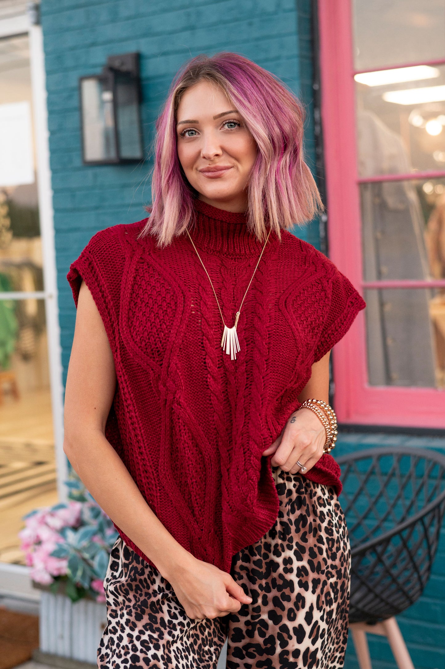 Iconic Charm Ruby Sweater