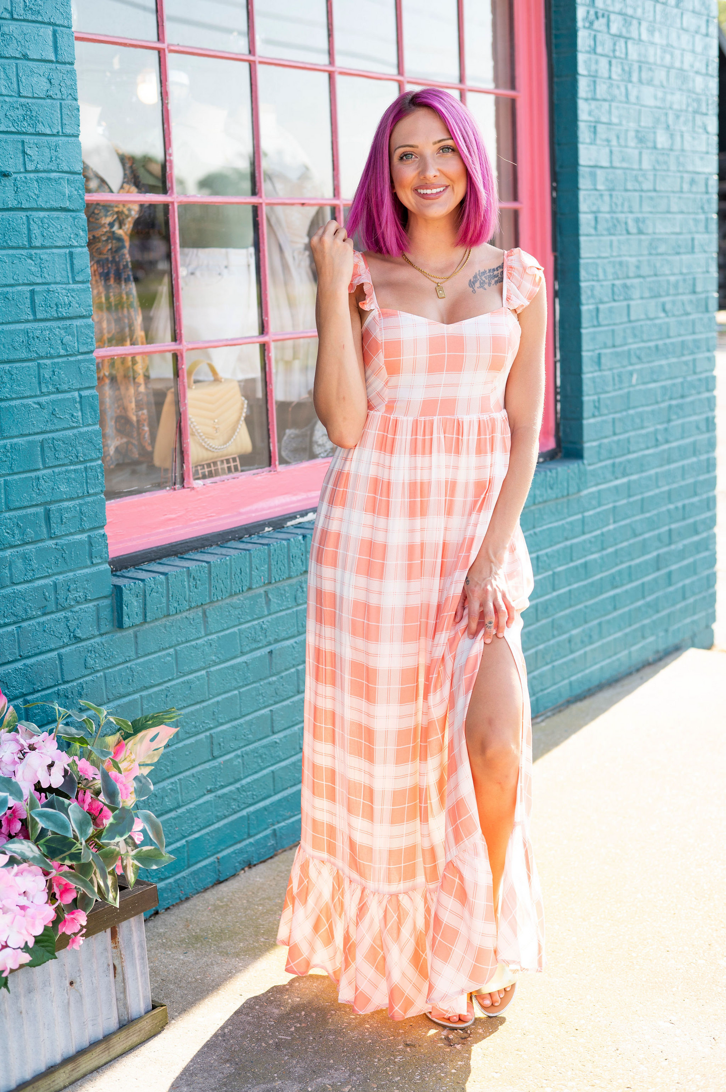 Summer Air Plaid Dress [MULTIPLE COLORS]