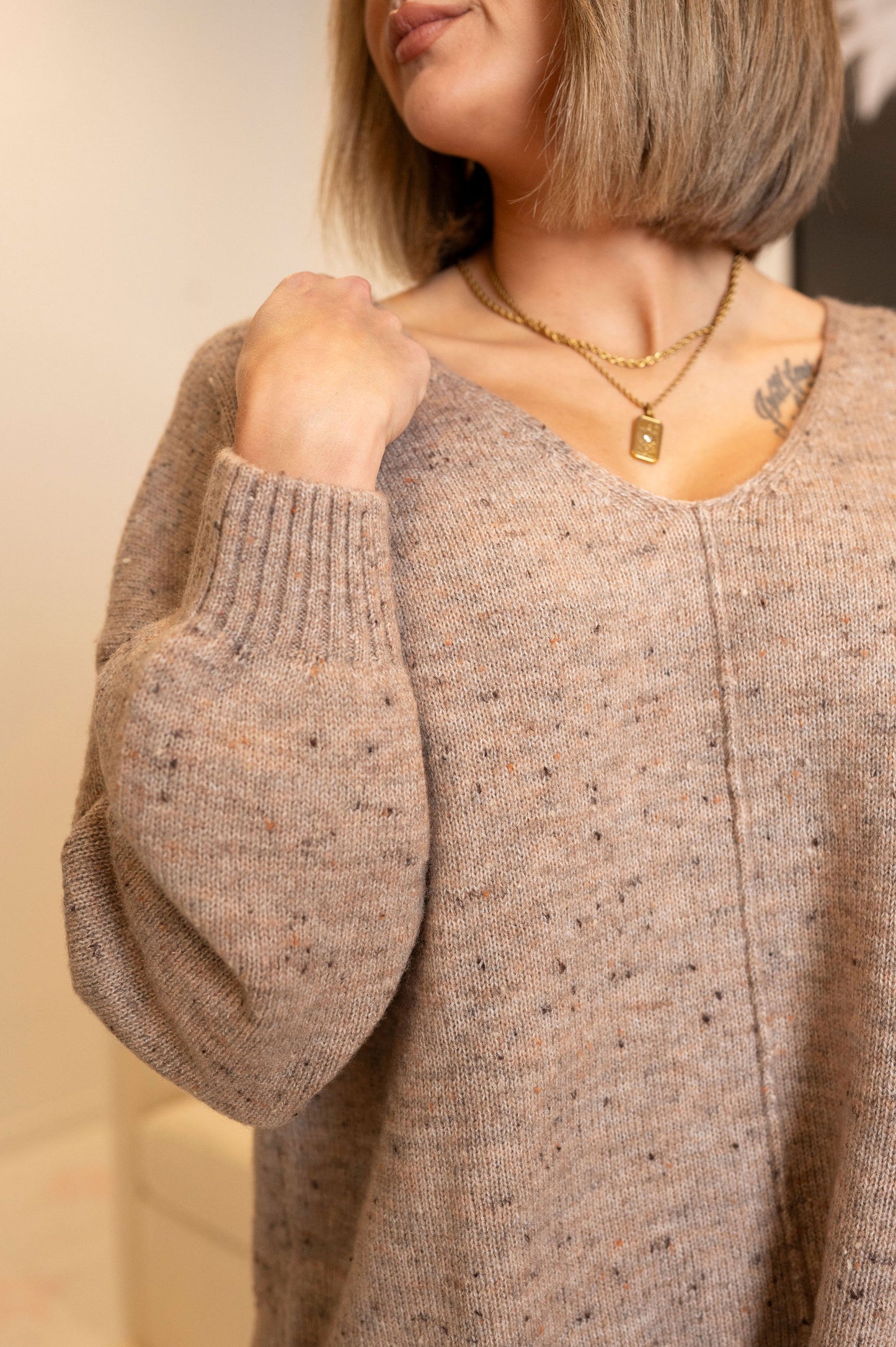 Sweet Beyond Speckled Sweater