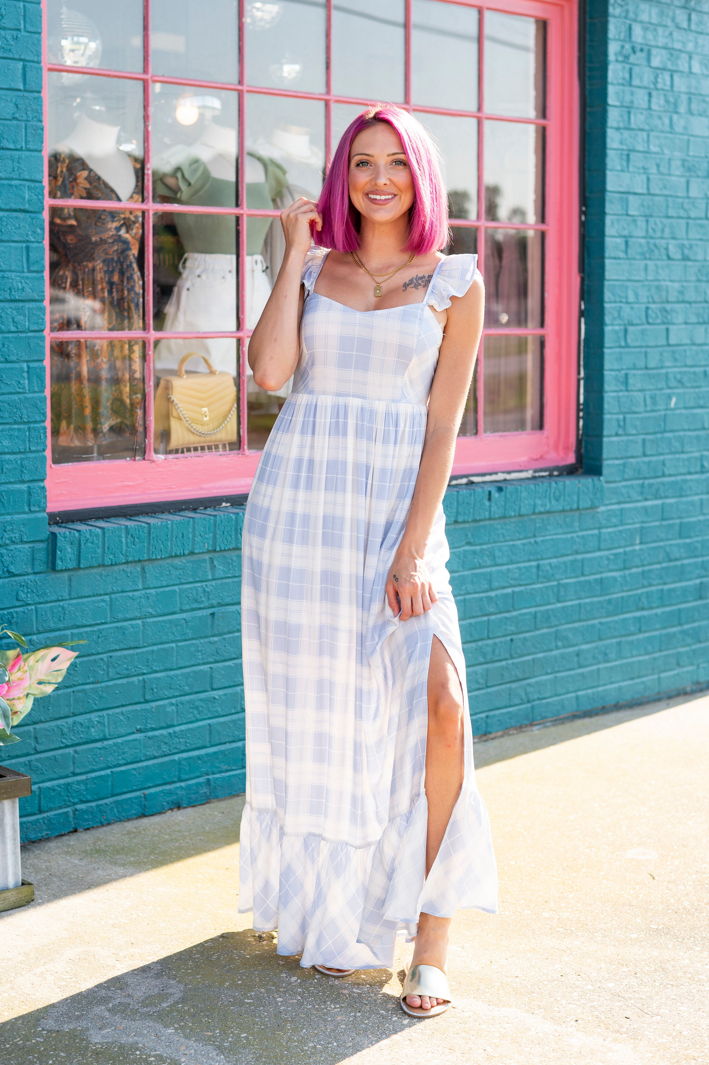 Summer Air Plaid Dress [MULTIPLE COLORS]