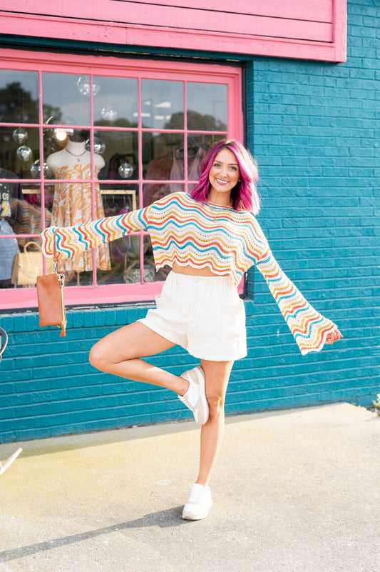 Find Your Happy Groovy Knit Sweater