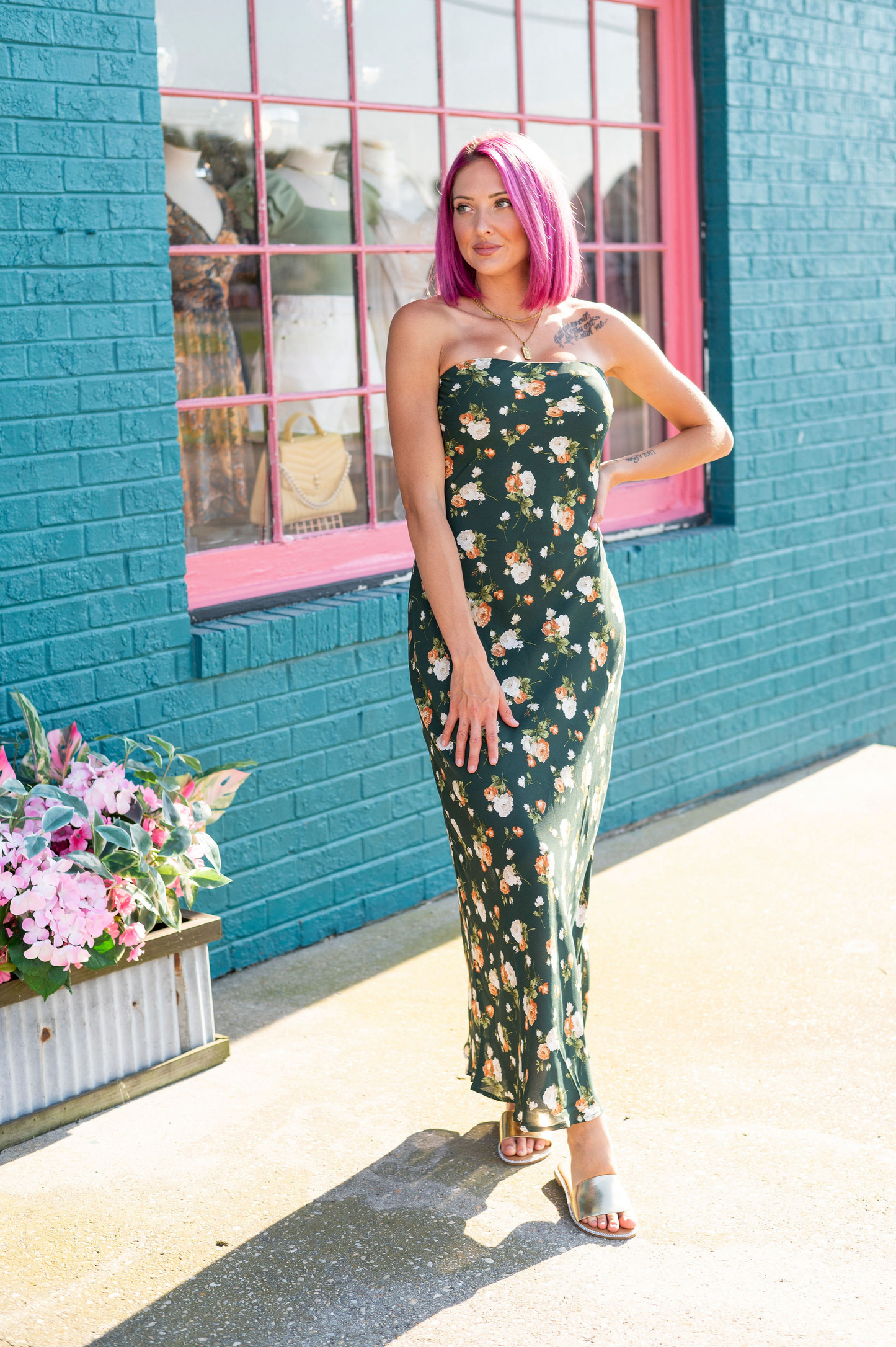 Something More Floral Tube Dress